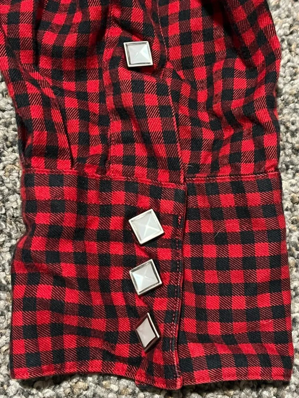 Ralph Lauren Plaid Western Shirt Girls 12 Pearl Snap Diamond Button Western Prep